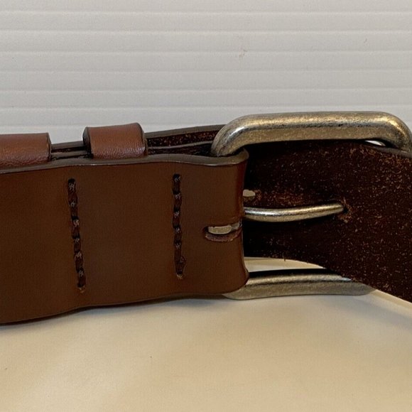 Lacoste Men’s Brown Wide Leather Belt, Size 42 - Picture 12 of 14